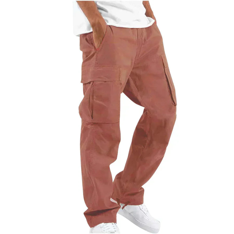 Womens Straight Leg Cargo Trousers Relaxed Fit