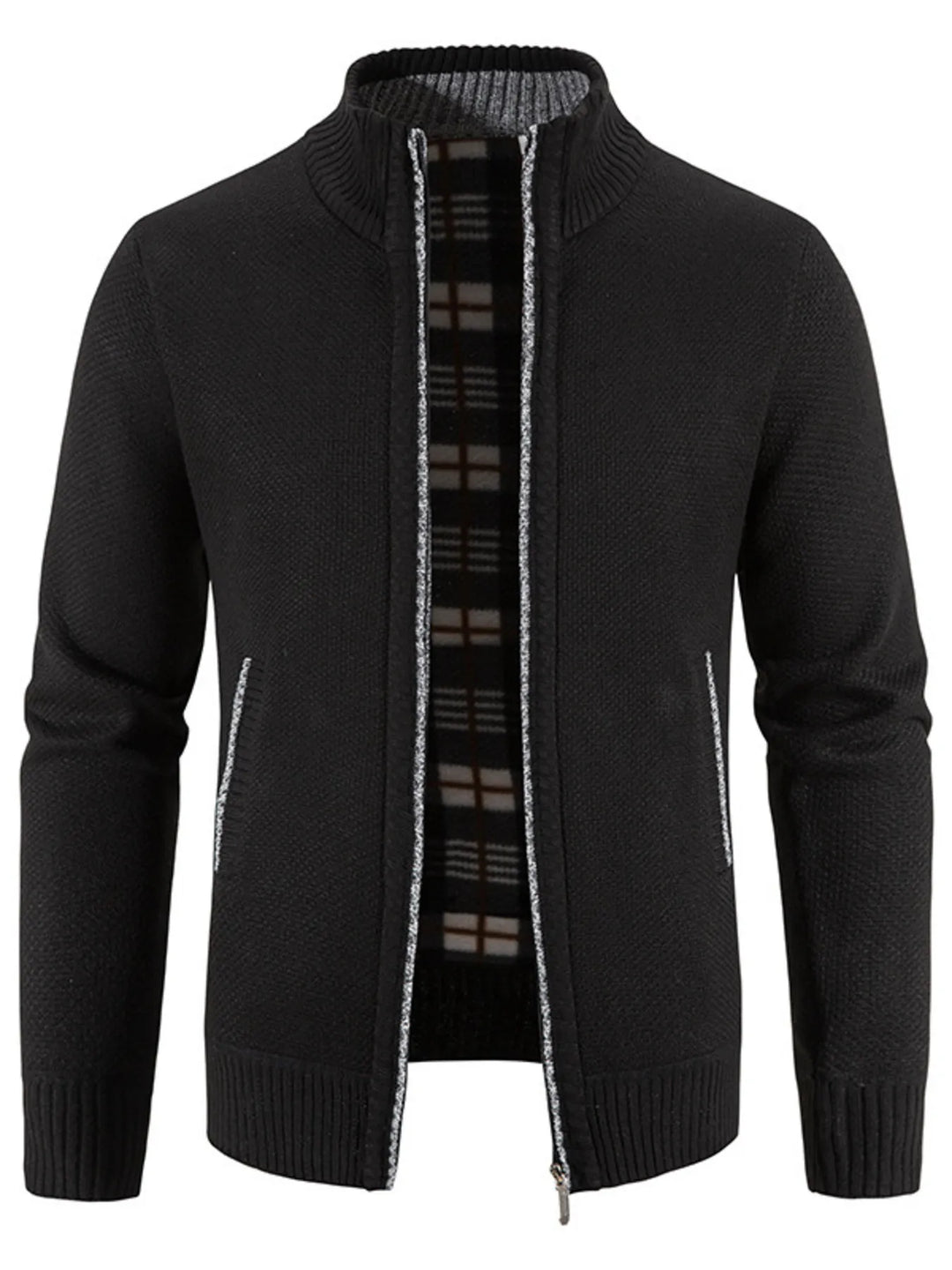 Mens Zip-Up Sweater Comfortable Big and Tall Fit