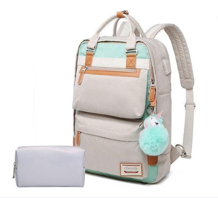 Womens Waterproof Backpack with 15.6-Inch Laptop Compartment