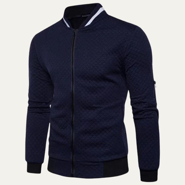 Mens Bomber Jacket Lightweight Diamond Quilted Design