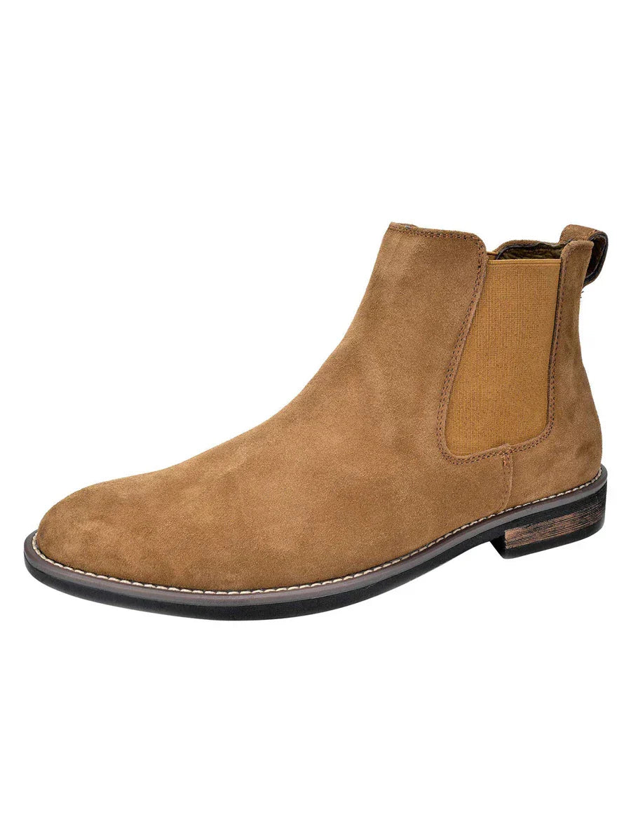 Unisex Chelsea Boots Suede Slip-On