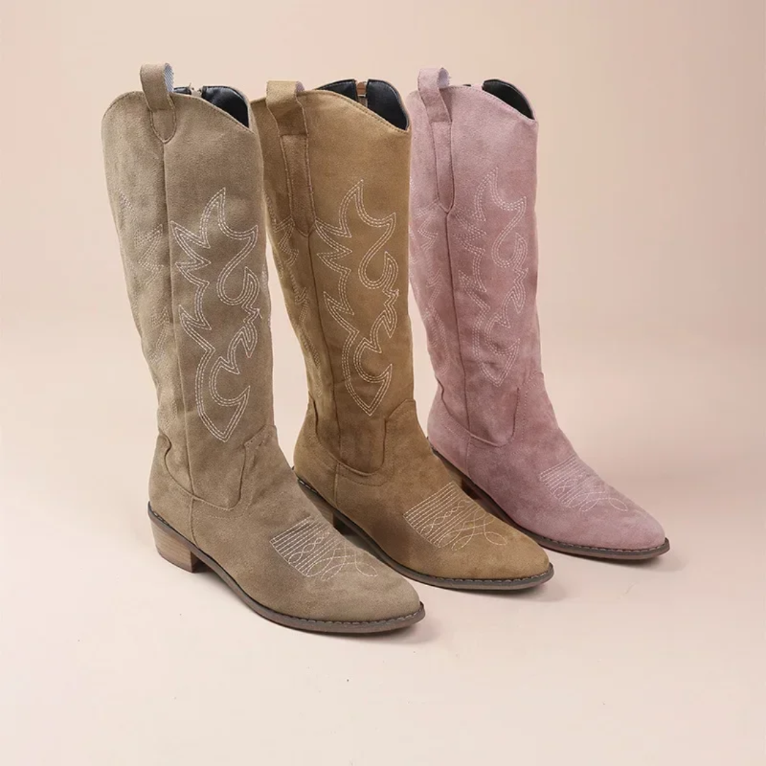 Womens Cowboy Boots Leather Stylish Fit