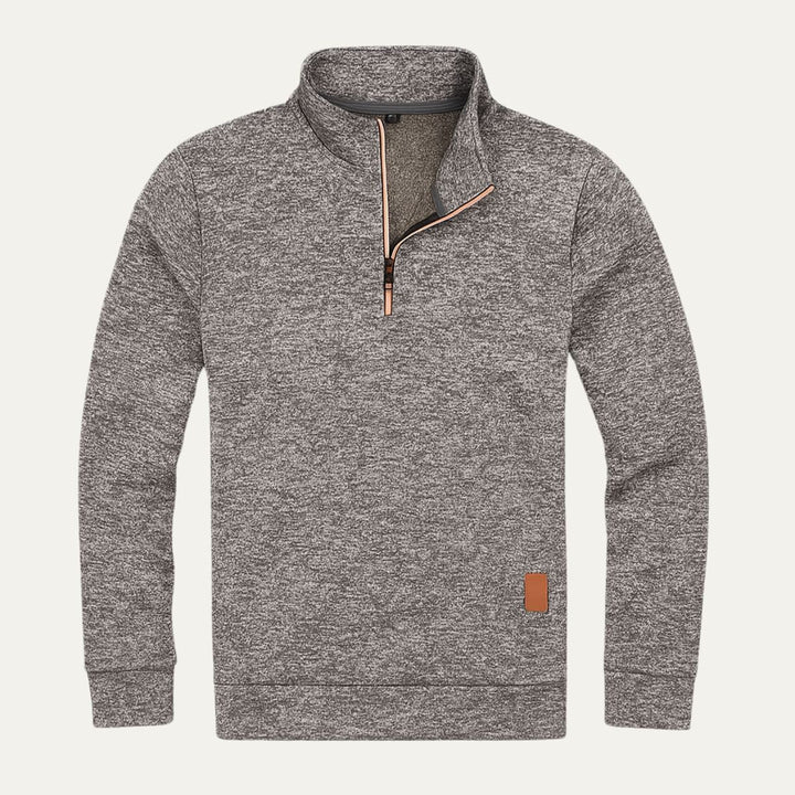 Mens Sweatshirt Quarter Zip Mock Collar