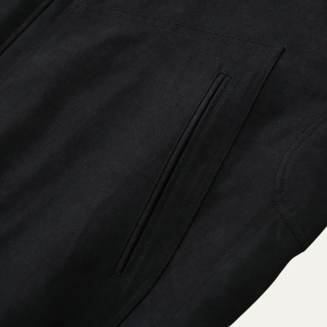 Mens Suede Jacket with Fleece Lining Vintage Style