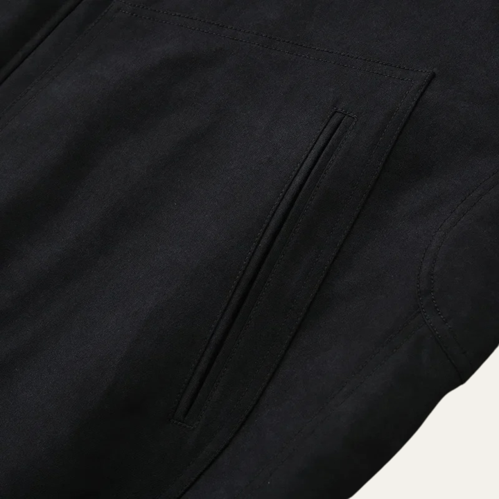 Mens Suede Jacket with Fleece Lining Vintage Style