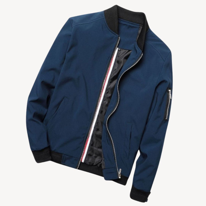 Mens Bomber Jacket Zip-Up Lightweight Fit
