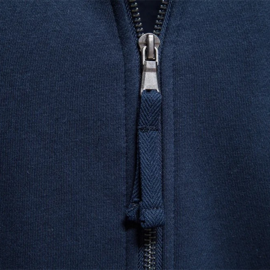 Mens Casual Cotton Jacket Zip-Up with Pockets