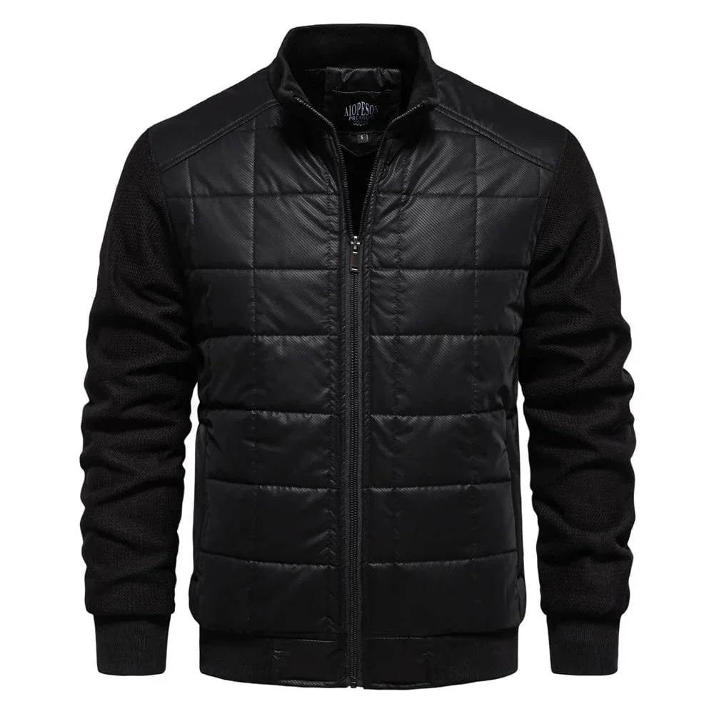 Mens Quilted Hybrid Jacket Full Zip Lightweight