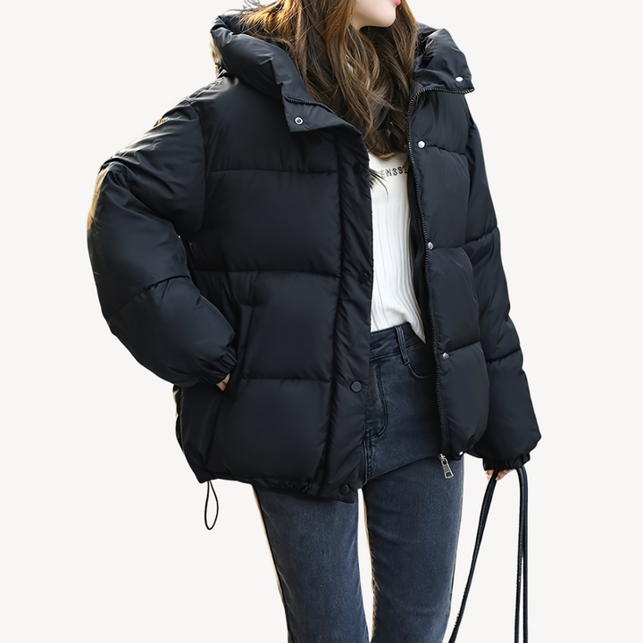 Womens Puffer Jacket with Hooded Design