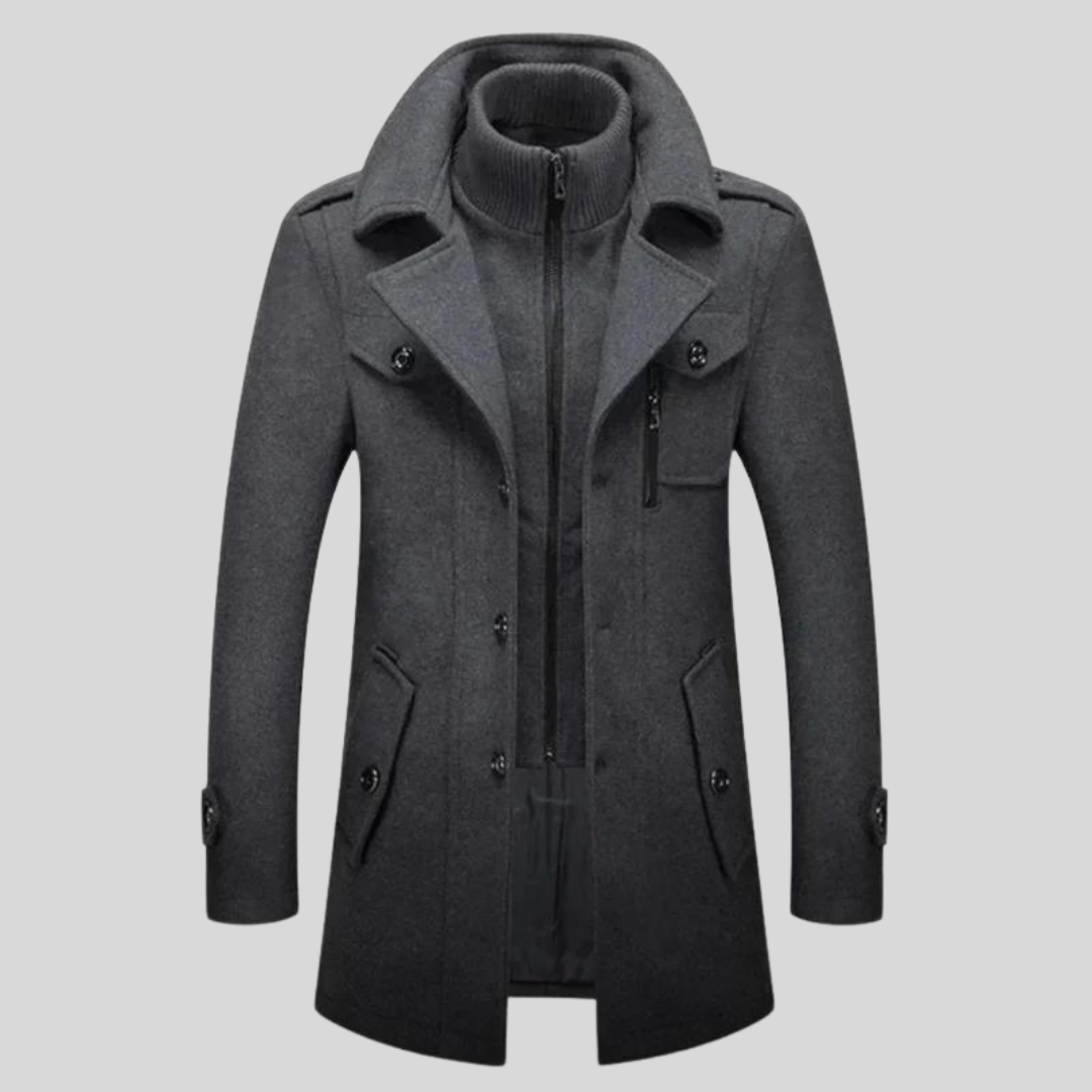 Mens Long Winter Jacket Insulated Warm Fit