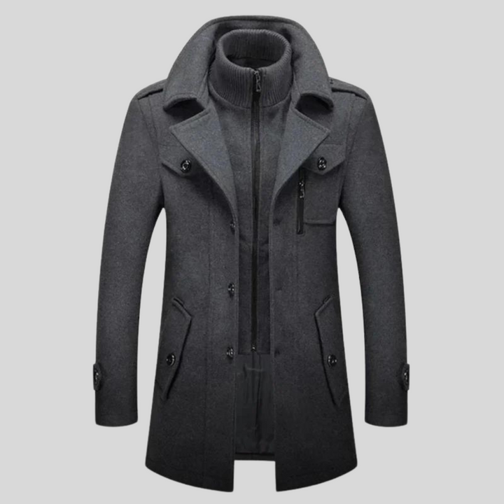 Mens Long Winter Jacket Insulated Warm Fit