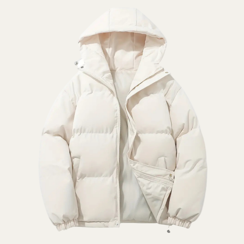 Mens Quilted Puffer Jacket Hooded Oversized Fit - BritishMode