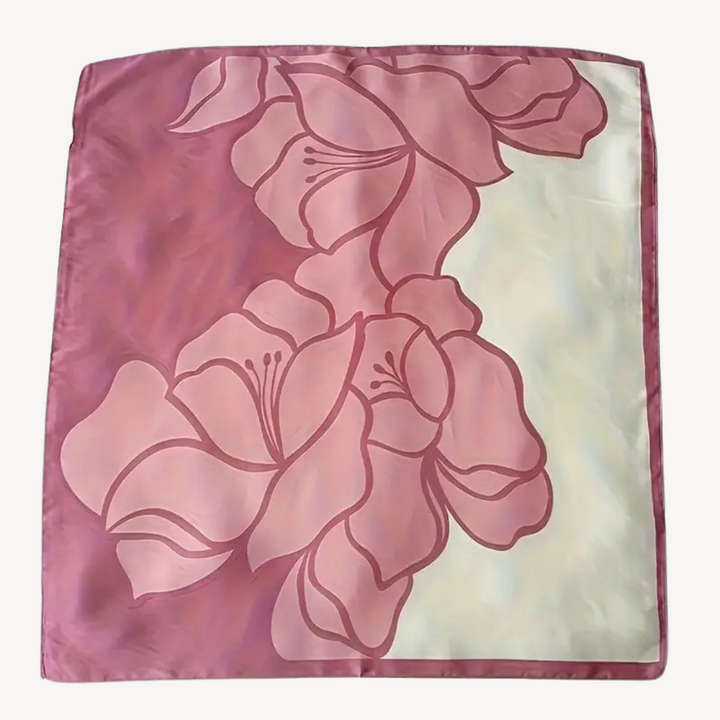 Womens Silk Scarf Printed Lightweight