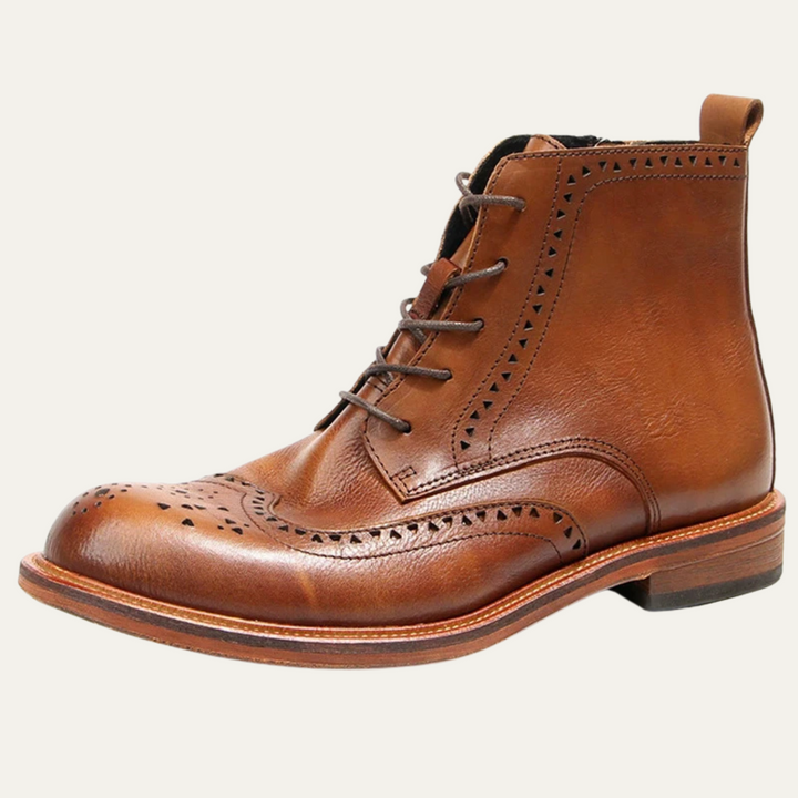 Mens Leather Boots Vintage Elegant Style