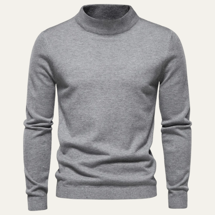 Mens Slim Fit Turtleneck Knit Jumper Casual Style