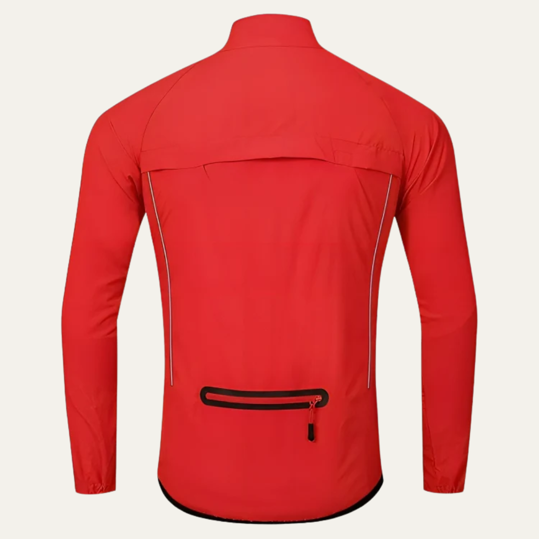 Mens Cycling Jacket Reflective High Collar Full Zip