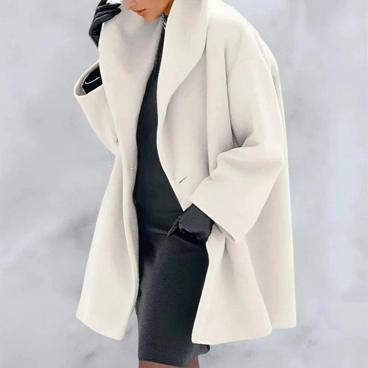 Womens Long Winter Coat with Buttons Warm Fit