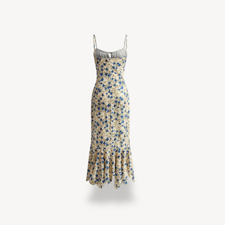 Womens Maxi Dress Floral Pattern Flowing Fit