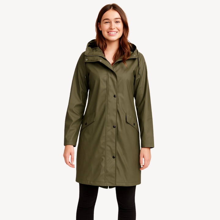 Womens Hooded Raincoat Waterproof - BritishMode
