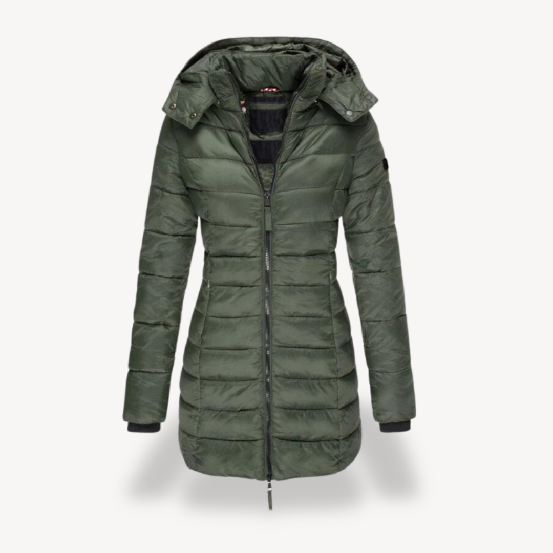 Womens Puffer Jacket Insulated Hooded Fit