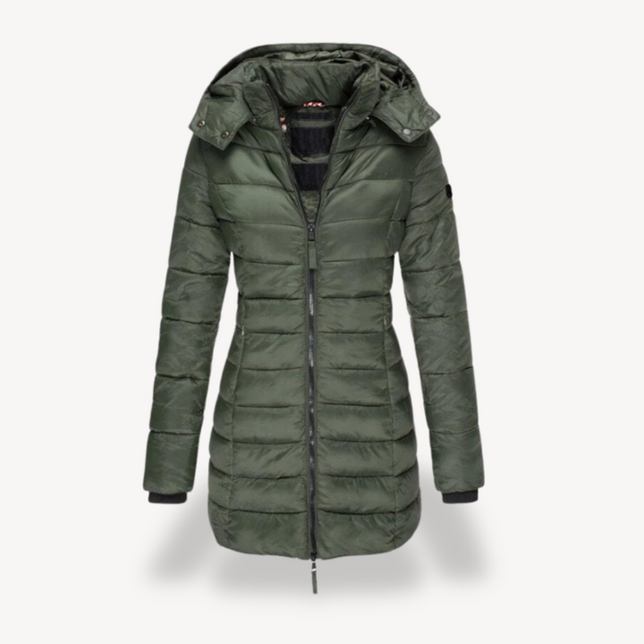 Womens Puffer Jacket Insulated Hooded Fit
