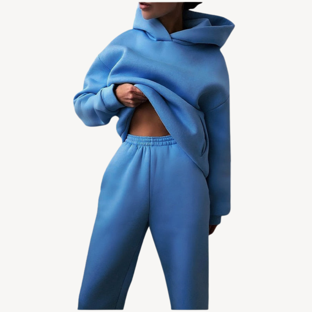 Womens Hoodie and Sweatpants Set Cotton Relaxed Fit