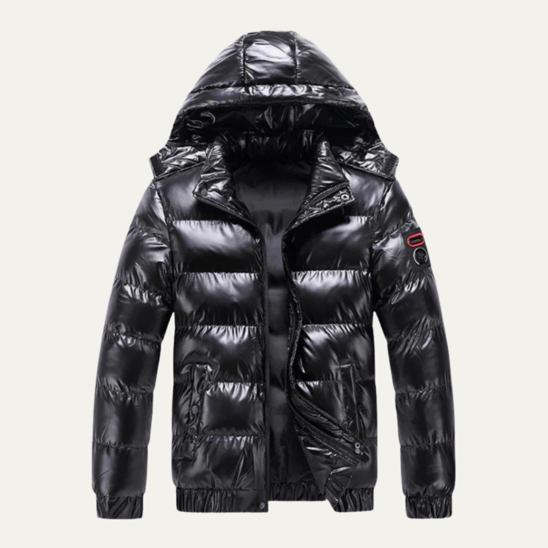 Mens Insulated Puffer Jacket Glossy Finish