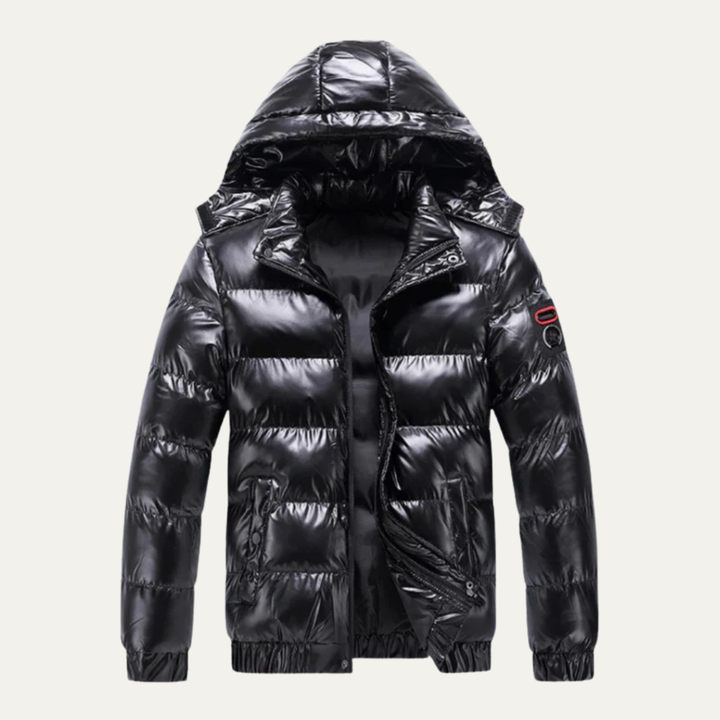 Mens Insulated Puffer Jacket Glossy Finish