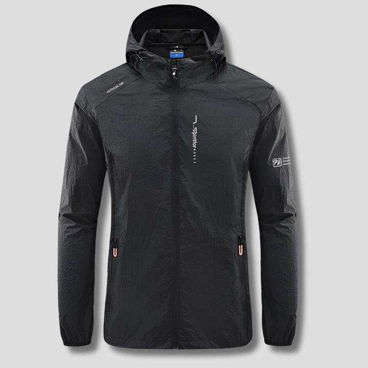 Mens Lightweight Hooded Jacket Windproof Sun Protection