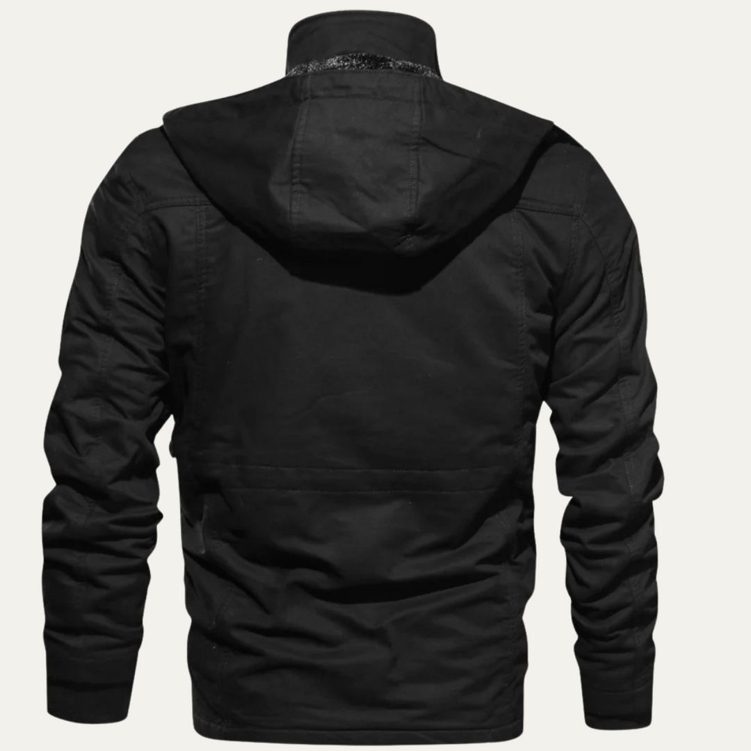Mens Padded Cargo Jacket Winter Insulated Warm