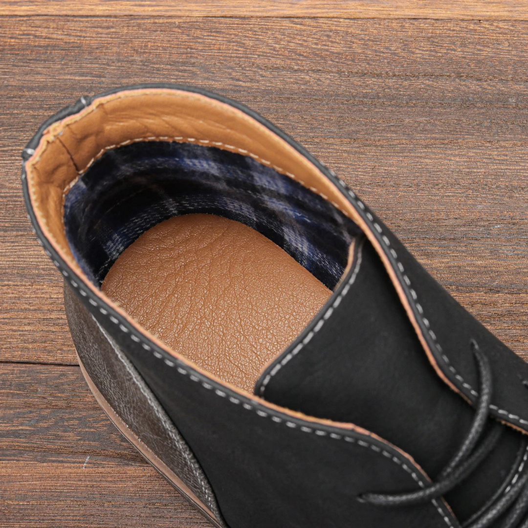 Mens Leather Boots Vintage Elegant Smart Style