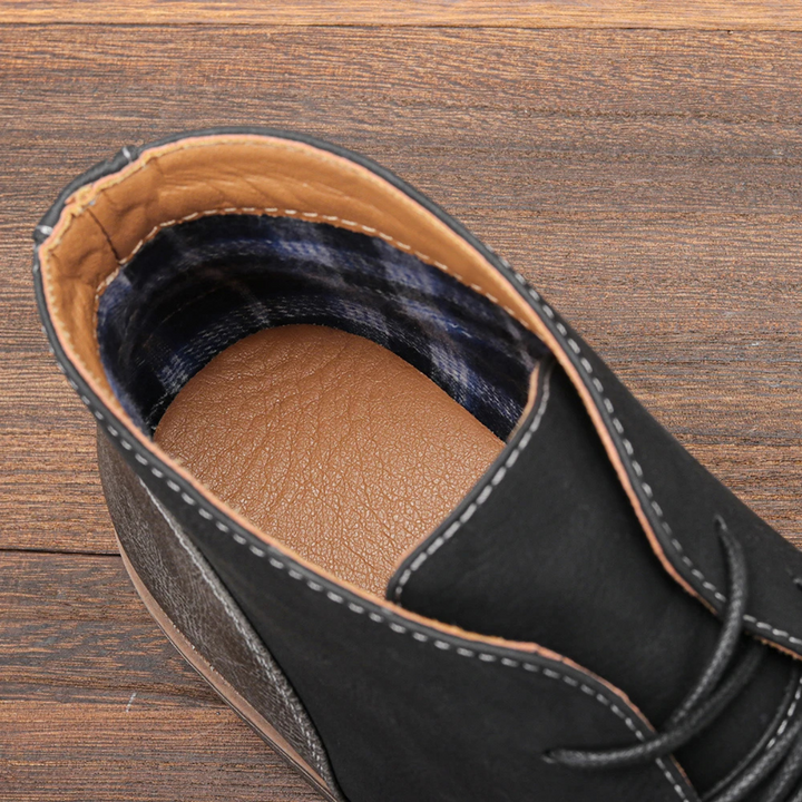 Mens Leather Boots Vintage Elegant Smart Style