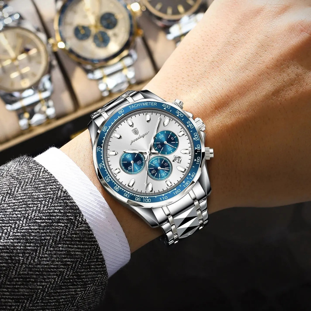 Mens Stainless Steel Waterproof Watch Design