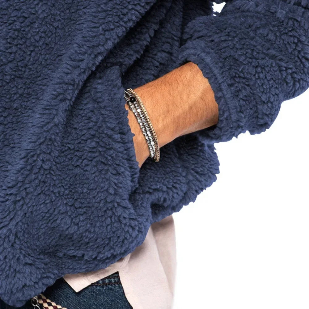Mens Zip Hoodie Plush Thick Warm Fit