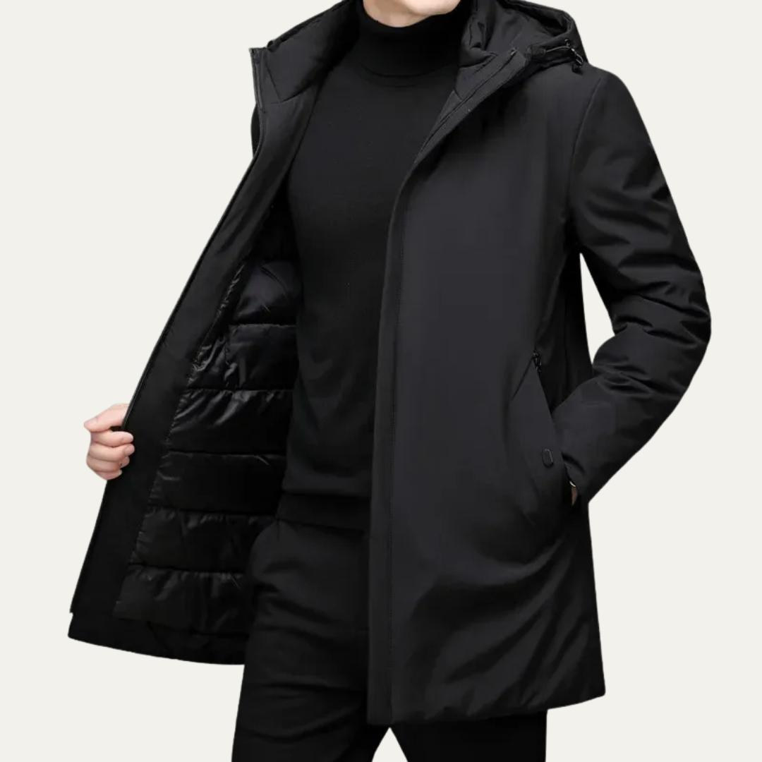 Mens Padded Parka Heavy Duty Winter Insulated