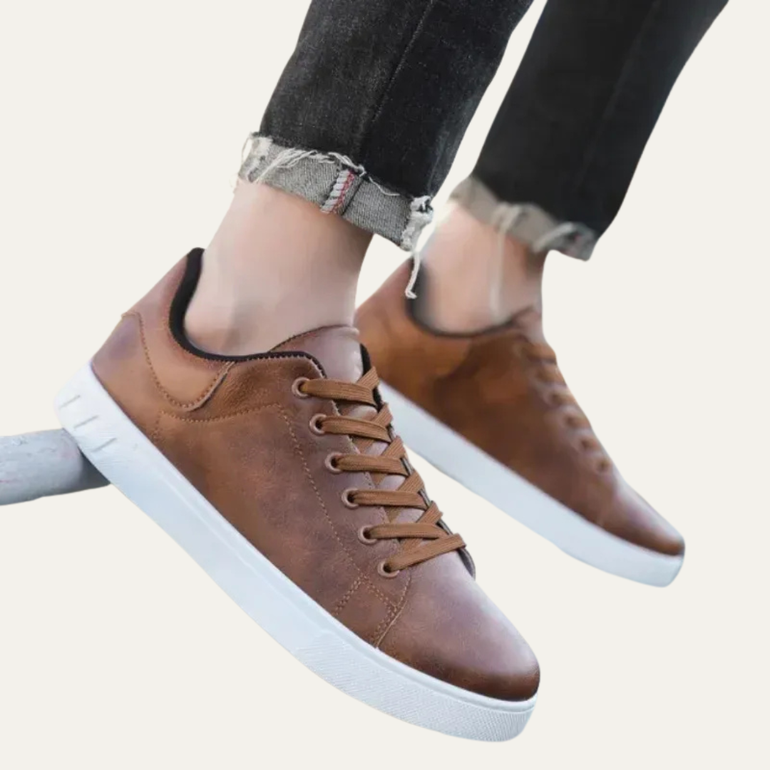 Mens Casual Sneakers Leather Classic Style