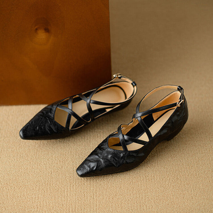 Womens Genuine Leather Heels Classic Fit
