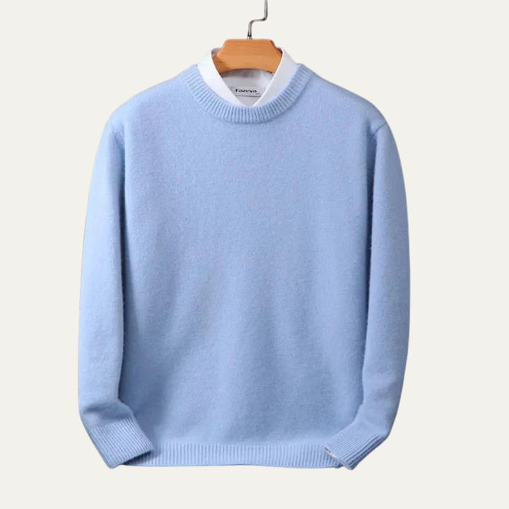 Mens Knit Sweater Round Neck Classic Fit
