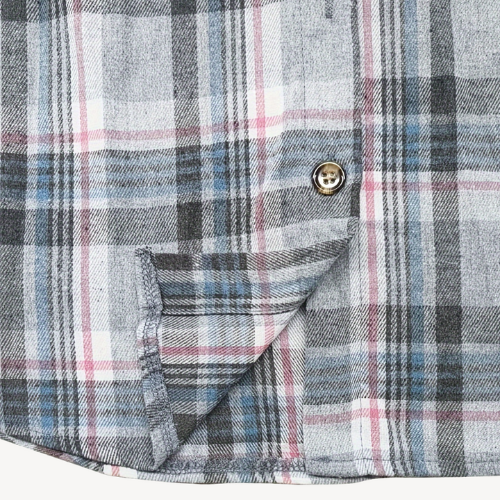 Womens Shirt Jacket Plaid Button-Down with Hood