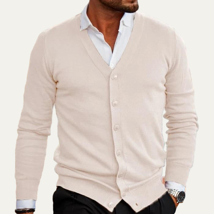 Mens Cardigan Knit Button Front Classic Fit