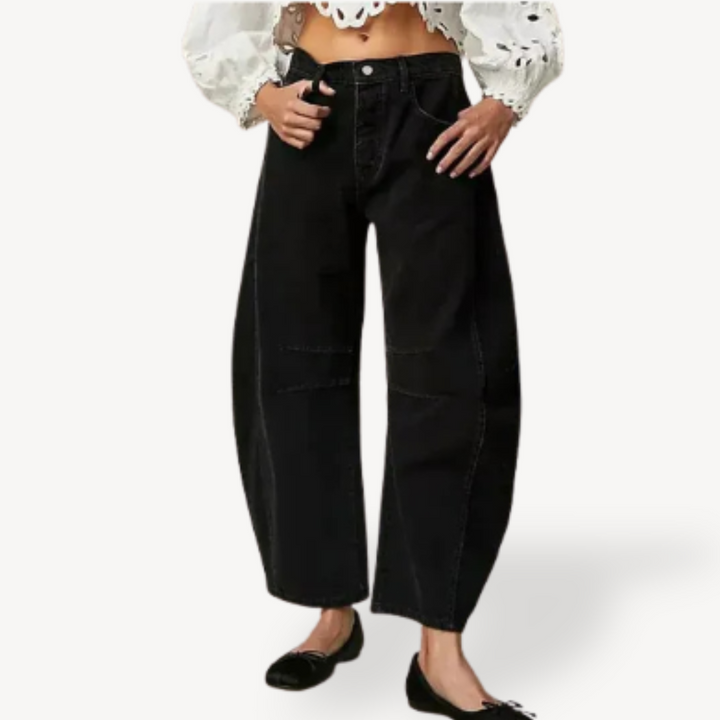Womens Wide Leg Jeans Denim Relaxed Fit