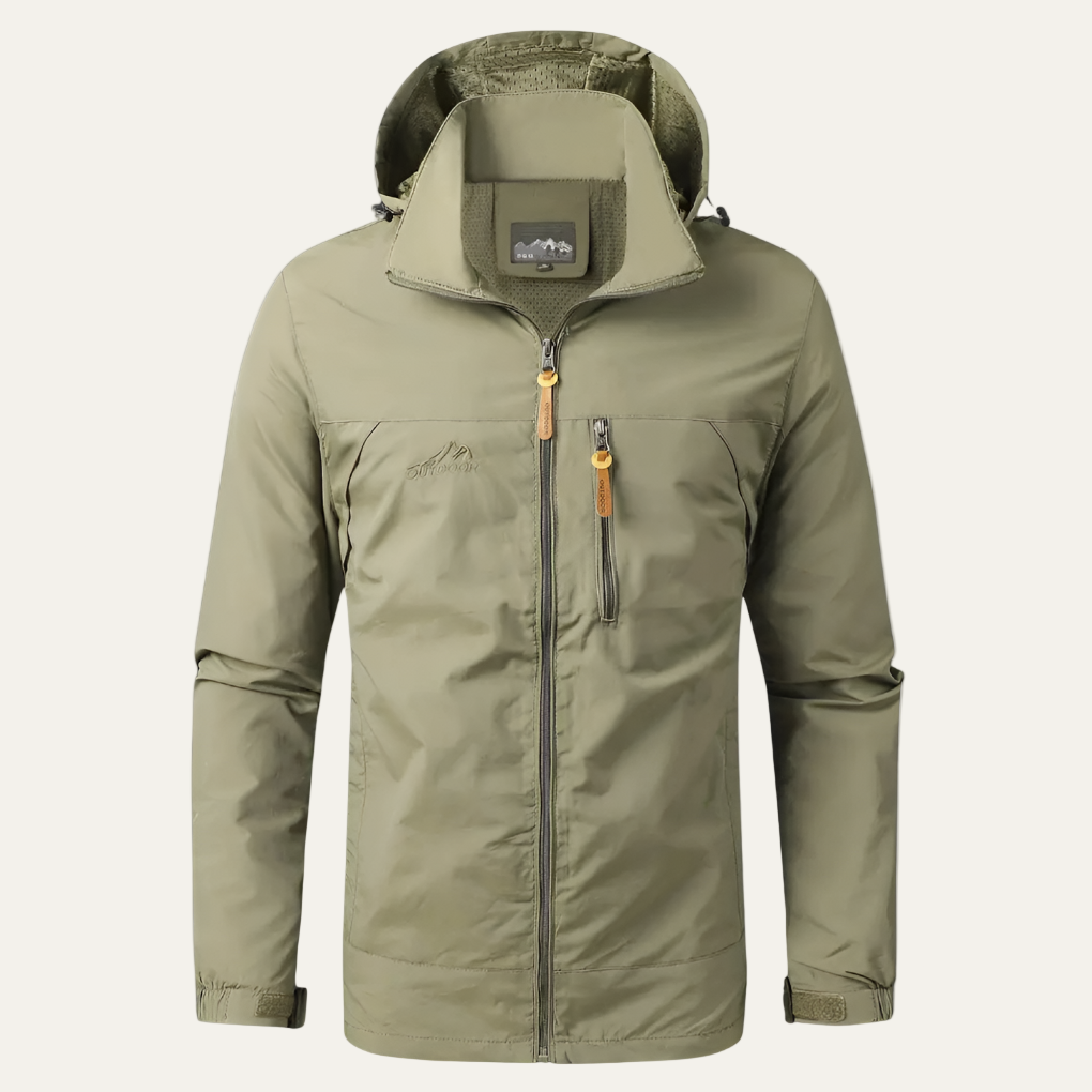 Mens Windbreaker Waterproof Hooded Tactical Fit