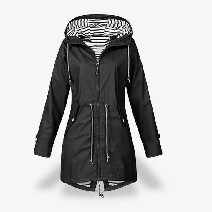 Womens Waterproof Rain Jacket with Hood - BritishMode