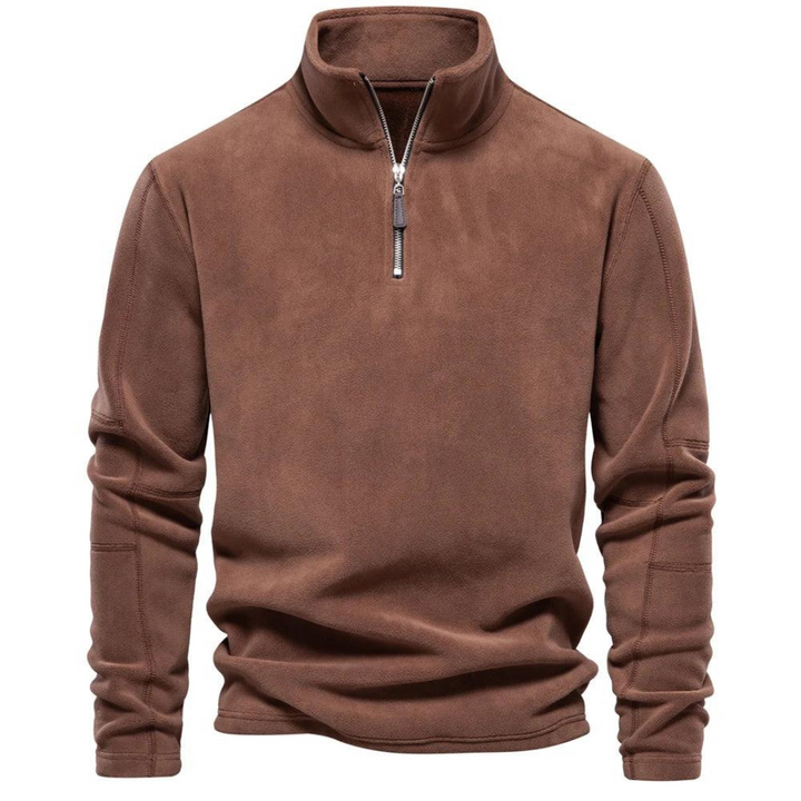 Mens Quilted Pullover with Funnel Neck