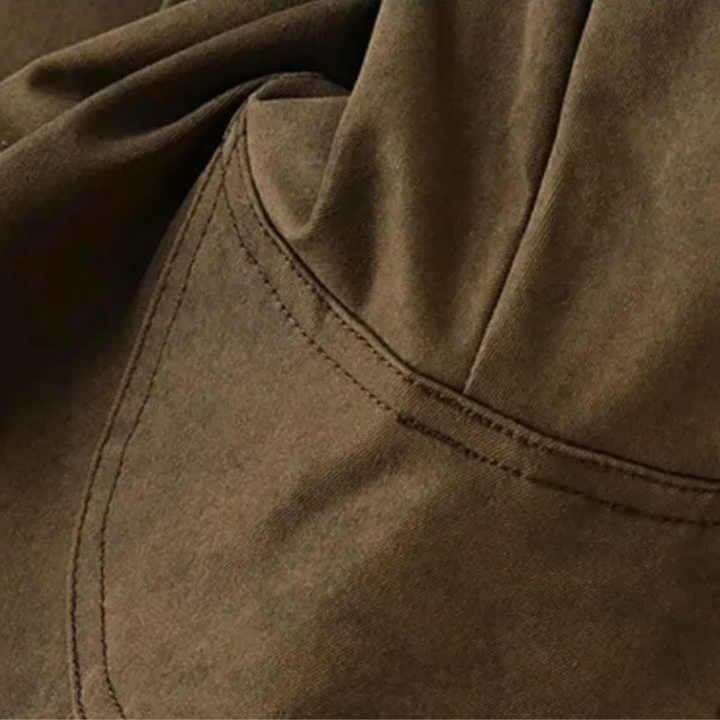 Mens Suede Jacket with Fleece Lining Vintage Style