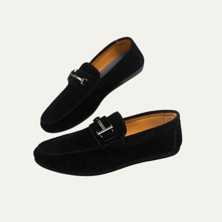 Mens Driving Loafers Slip-On Classic Buckle
