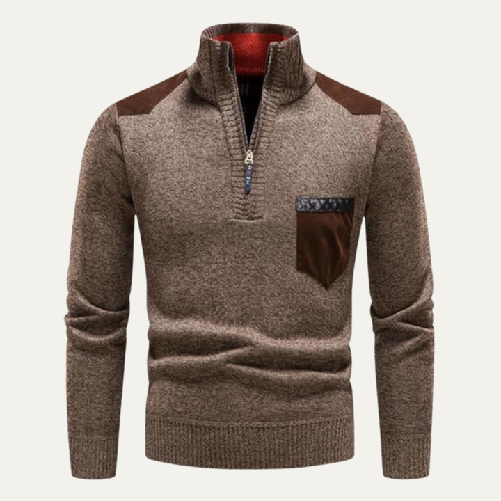Mens Utility Sweater Quarter Zip Pullover