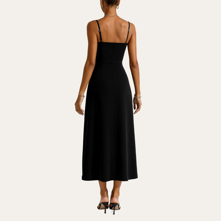 Womens Evening Dress Elegant V-Neck