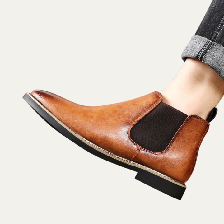 Mens Leather Chelsea Boots Elegant Style