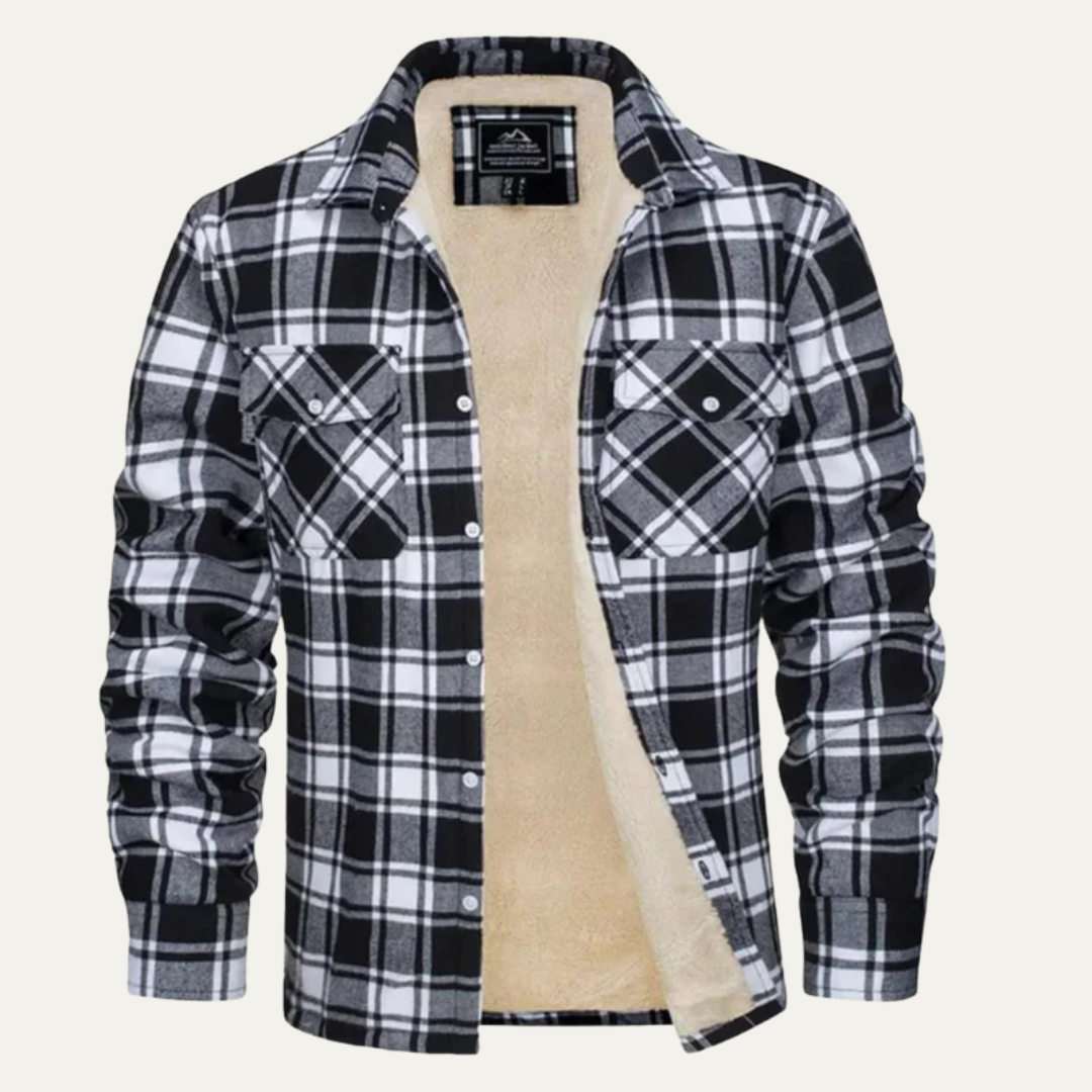Mens Corduroy Bomber Jacket with Shearling Lining Regular Fit